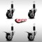 Service Caster 3'' SS Black Poly Swivel 1-1/4'' Expanding Stem Caster Set 2 Total Lock Brakes, 4PK SCC-SSEXTTL20S314-PPUB-BLK-2-S-2-114 - alternate 2